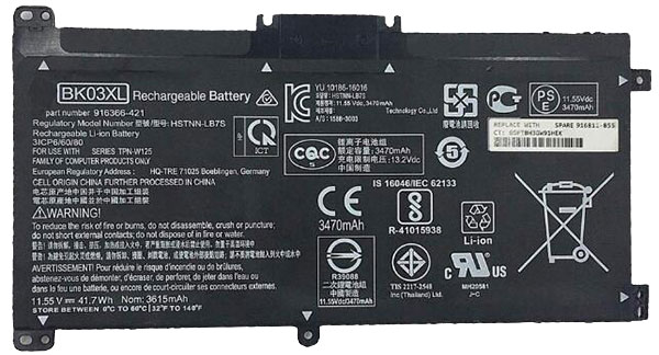 Compatible laptop battery hp  for Pavilion-x360-14-ba016nx 