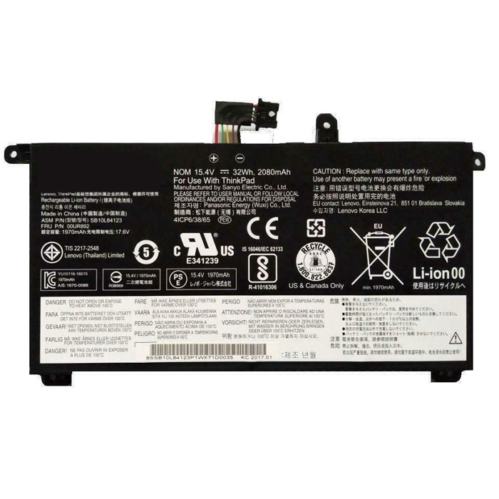 Compatible laptop battery lenovo  for 00UR891 
