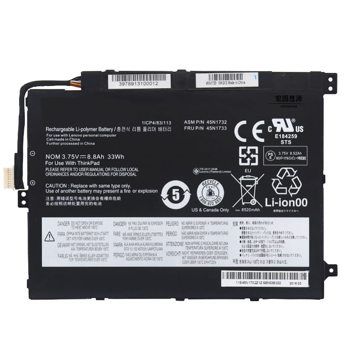 Compatible laptop battery lenovo  for ThinkPad 10 20E3-0018AU 